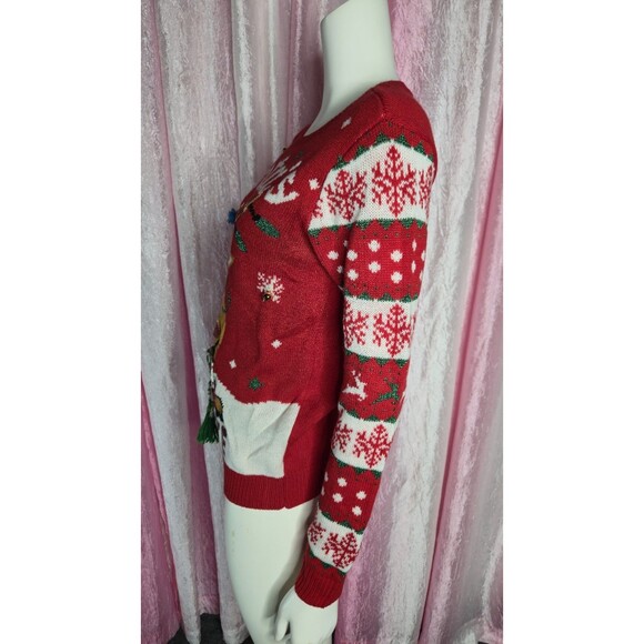Christmas Santa's Favorite Rudolph Holiday Sweater Size Medium - Picture 7 of 10